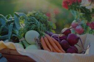 Beetroots, carrots and veg in a basket