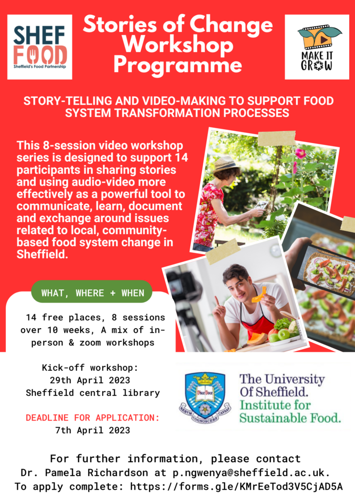 Stories of change Workshop programme with sheffood